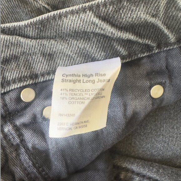 Reformation Cynthia High Rise Straight Long Jeans (25/32) - Picture 3 of 5